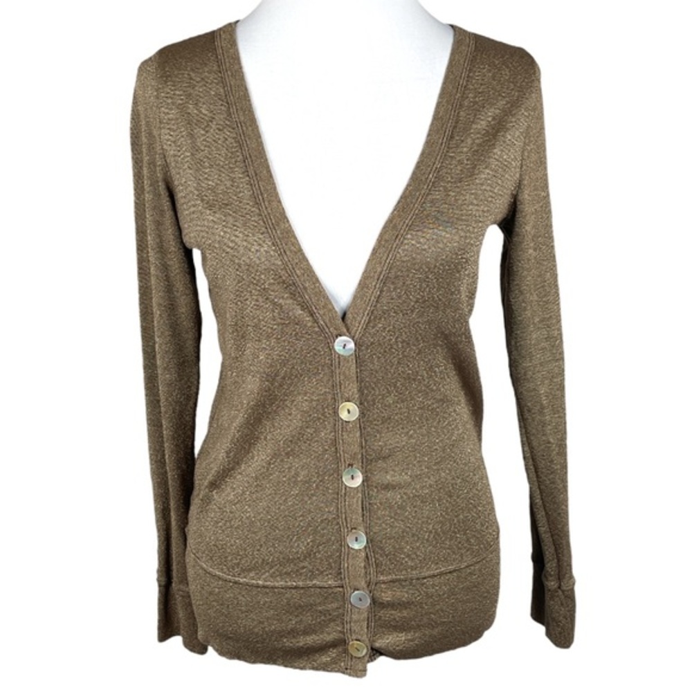 Michael Stars Cardigan Sweater Brown One Size Fits Most